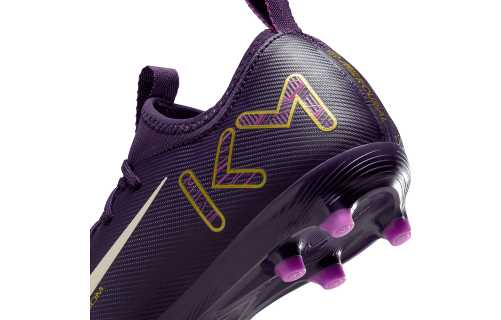 Nike Jr Zoom Mercurial Vapor 16 KM Mbappe Academy FG Cleats - Grand Purple/Pale Ivory