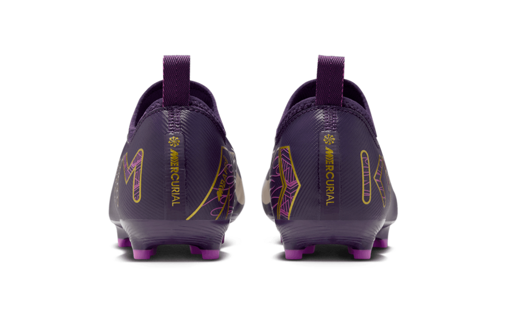 Nike Jr Zoom Mercurial Vapor 16 KM Mbappe Academy FG Cleats - Grand Purple/Pale Ivory