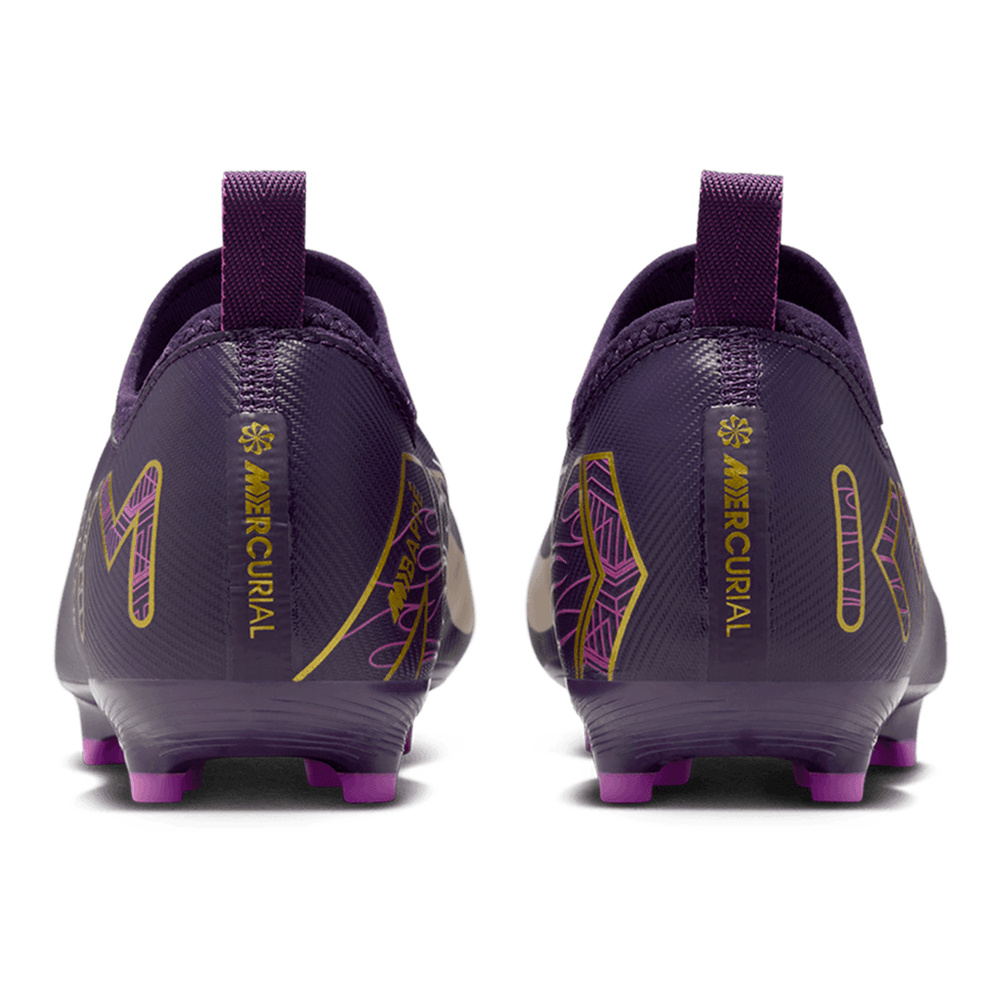 Nike Jr Zoom Mercurial Vapor 16 KM Mbappe Academy FG Cleats - Grand Purple/Pale Ivory
