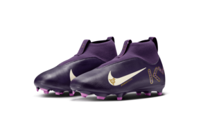 Nike Jr Zoom Mercurial Superfly 10 KM Mbappe Academy FG Cleats - Grand Purple/Pale Ivory