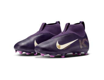 Nike Jr Zoom Mercurial Superfly 10 KM Mbappe Academy FG Cleats - Grand Purple/Pale Ivory