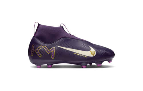 Nike Jr Zoom Mercurial Superfly 10 KM Mbappe Academy FG Cleats - Grand Purple/Pale Ivory