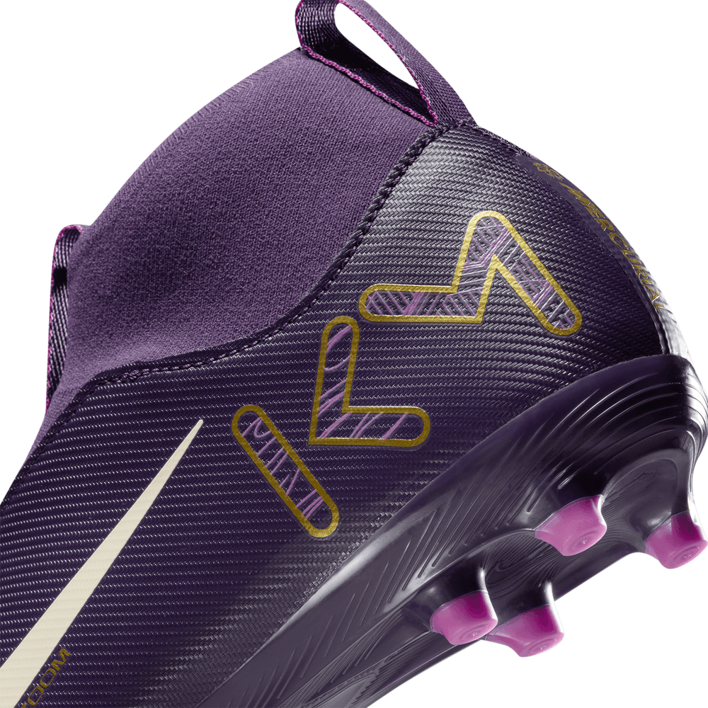Nike Jr Zoom Mercurial Superfly 10 KM Mbappe Academy FG Cleats - Grand Purple/Pale Ivory
