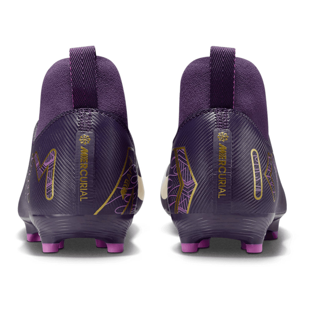 Nike Jr Zoom Mercurial Superfly 10 KM Mbappe Academy FG Cleats - Grand Purple/Pale Ivory