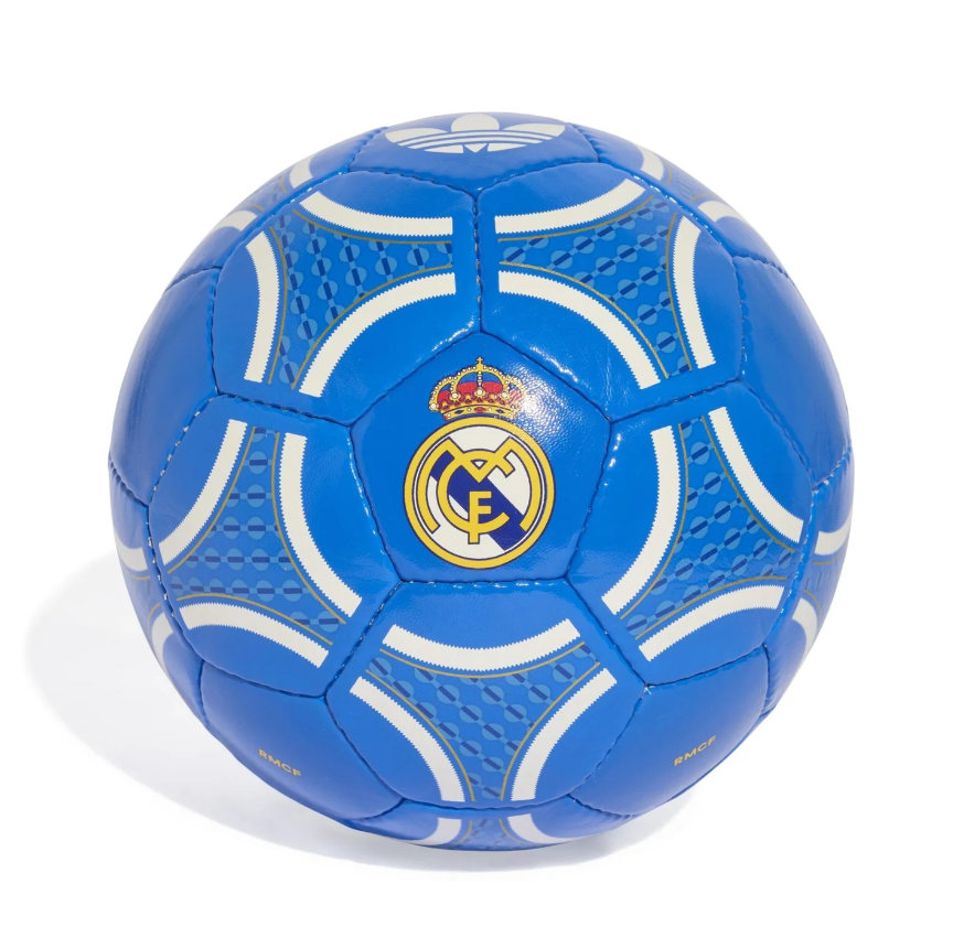 adidas Real Madrid 2025 Originals Retro Soccer Ball - Bluebird/Ray Blue/Bold Gold
