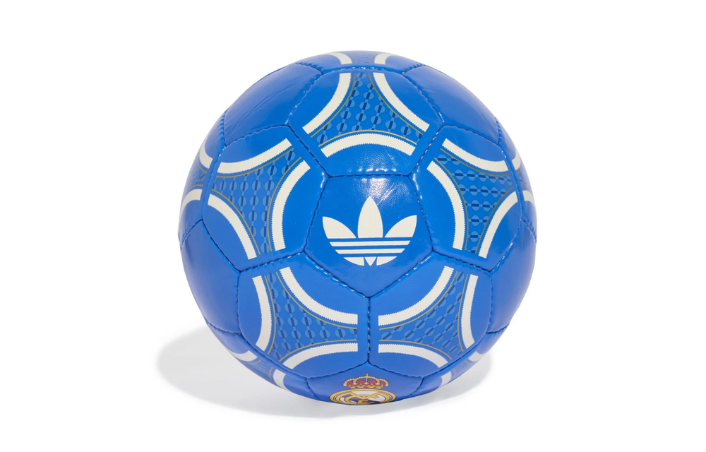 adidas Real Madrid 2025 Originals Retro Soccer Ball - Bluebird/Ray Blue/Bold Gold