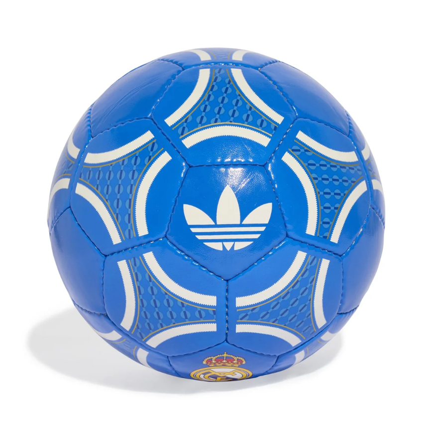 adidas Real Madrid 2025 Originals Retro Soccer Ball - Bluebird/Ray Blue/Bold Gold