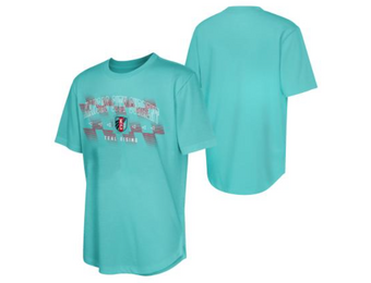 Outerstuff KC Kansas City Current Youth Teal RIsing Graphic Shirt - Teal/Red