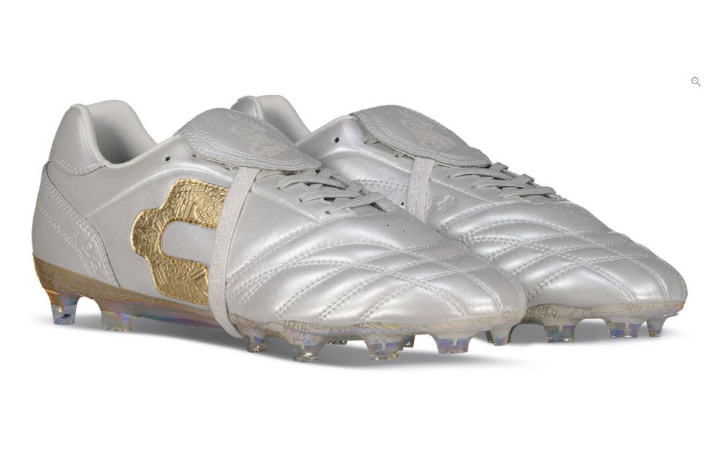 Charly Legendario  PFX Leather LT Folded Tongue FG Soccer Cleats - Silver/Matte Gold