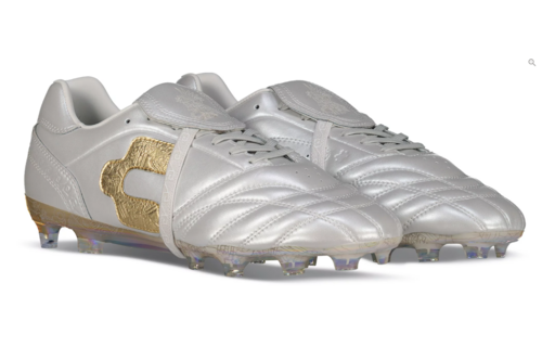Charly Legendario  PFX Leather LT Folded Tongue FG Soccer Cleats - Silver/Matte Gold
