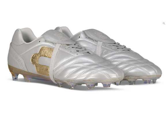 Charly Legendario  PFX Leather LT Folded Tongue FG Soccer Cleats - Silver/Matte Gold