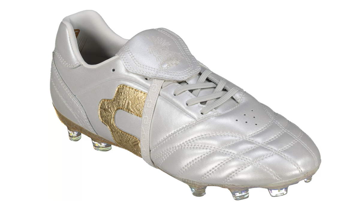 Charly Legendario  PFX Leather LT Folded Tongue FG Soccer Cleats - Silver/Matte Gold