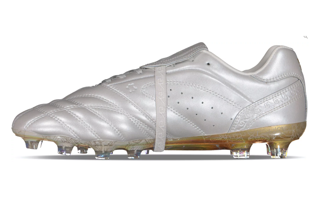 Charly Legendario  PFX Leather LT Folded Tongue FG Soccer Cleats - Silver/Matte Gold