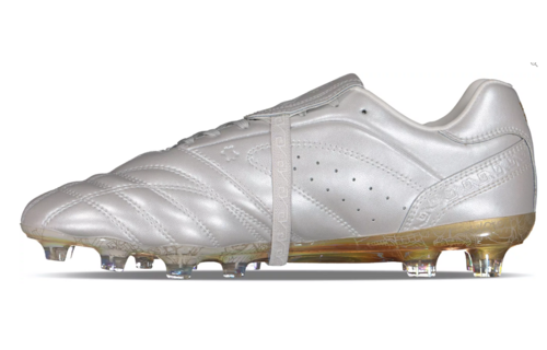 Charly Legendario  PFX Leather LT Folded Tongue FG Soccer Cleats - Silver/Matte Gold
