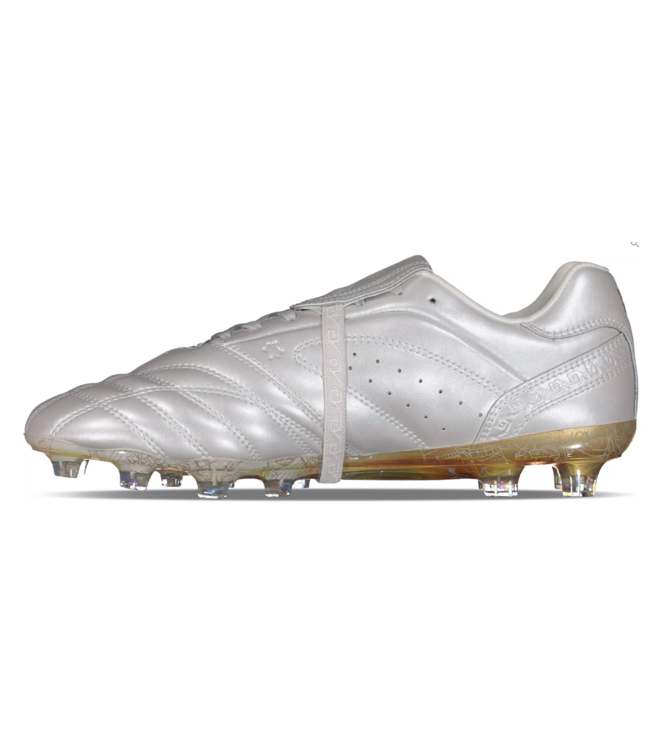 Charly Charly Legendario  PFX Leather LT Folded Tongue FG Soccer Cleats - Silver/Matte Gold