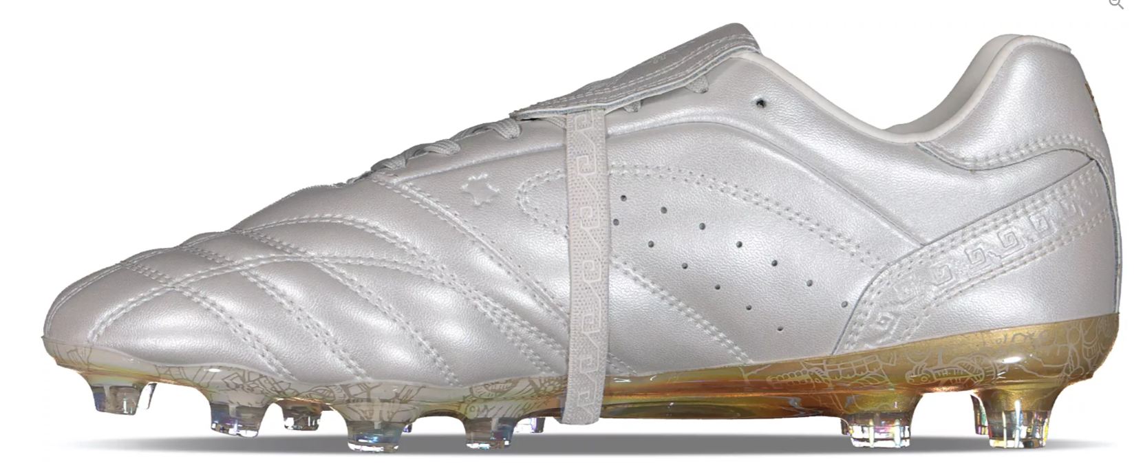 Charly Legendario  PFX Leather LT Folded Tongue FG Soccer Cleats - Silver/Matte Gold