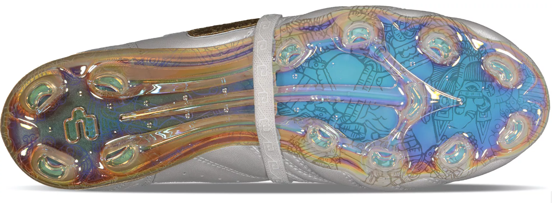 Charly Legendario  PFX Leather LT Folded Tongue FG Soccer Cleats - Silver/Matte Gold