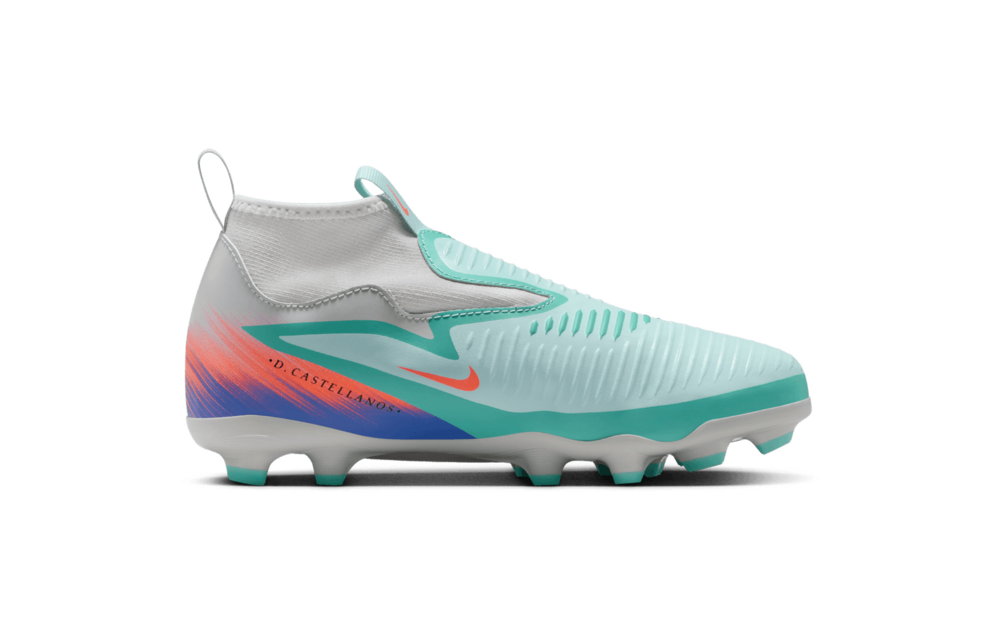 Nike Jr Phantom 6  High Academy FG / MG Cleats United 2 Pack - Pistachio Frost/Hyper Orange