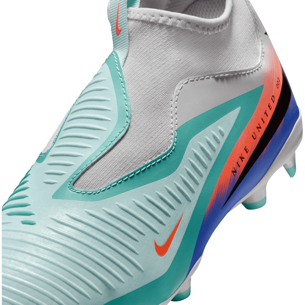 Nike Jr Phantom 6  High Academy FG / MG Cleats United 2 Pack - Pistachio Frost/Hyper Orange