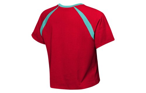 Outerstuff  KC Kansas City Current Womens Crop Top Graphic Shirt  - Red/Teal