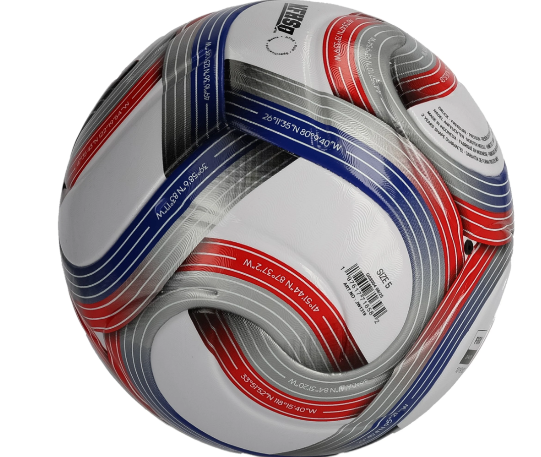 adidas 2026 MLS FIFA Quality NFHS Soccer Ball - White/Royal Blue/Red/Silver Metallic