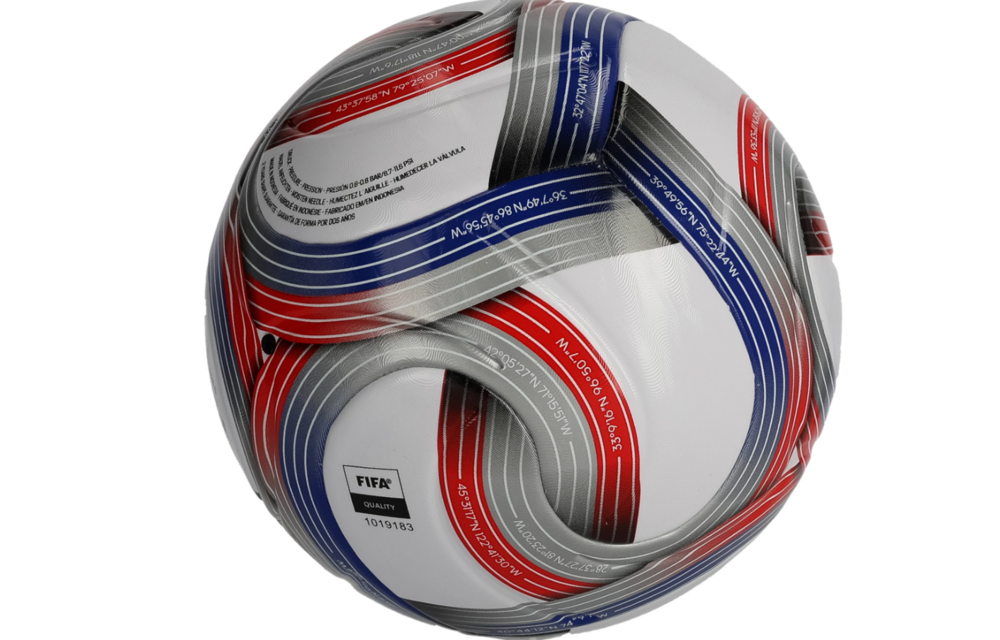 adidas 2026 MLS FIFA Quality NFHS Soccer Ball - White/Royal Blue/Red/Silver Metallic