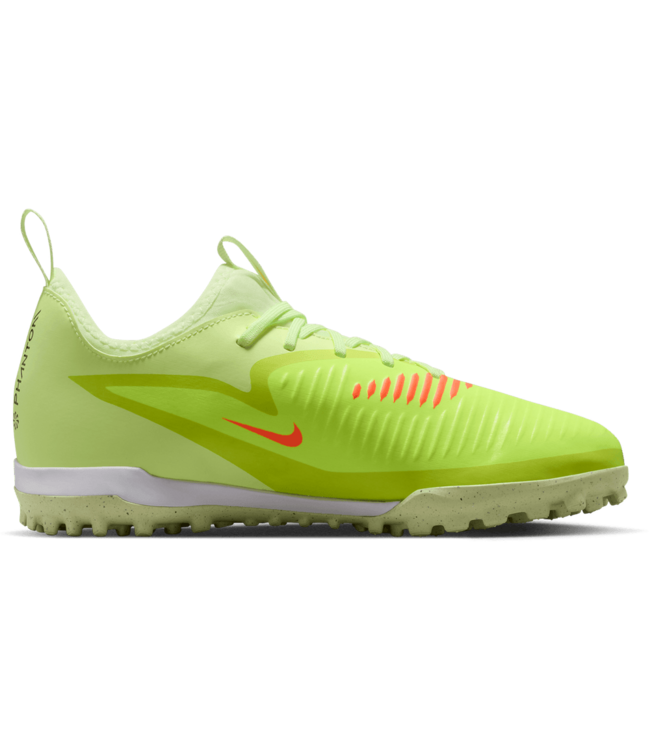 Nike Nike Jr Phantom 6 Low Academy DF TF Turf Shoes - Hyper Crimson/Life Lime/Black