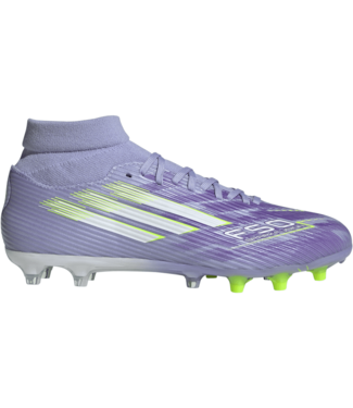adidas adidas Womens F50 League Mid FG / MG - Purple Rush/White/Lucid Lemon