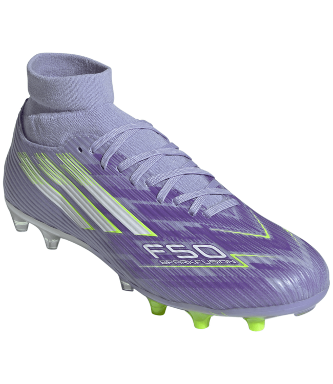 adidas adidas Womens F50 League Mid FG / MG - Purple Rush/White/Lucid Lemon