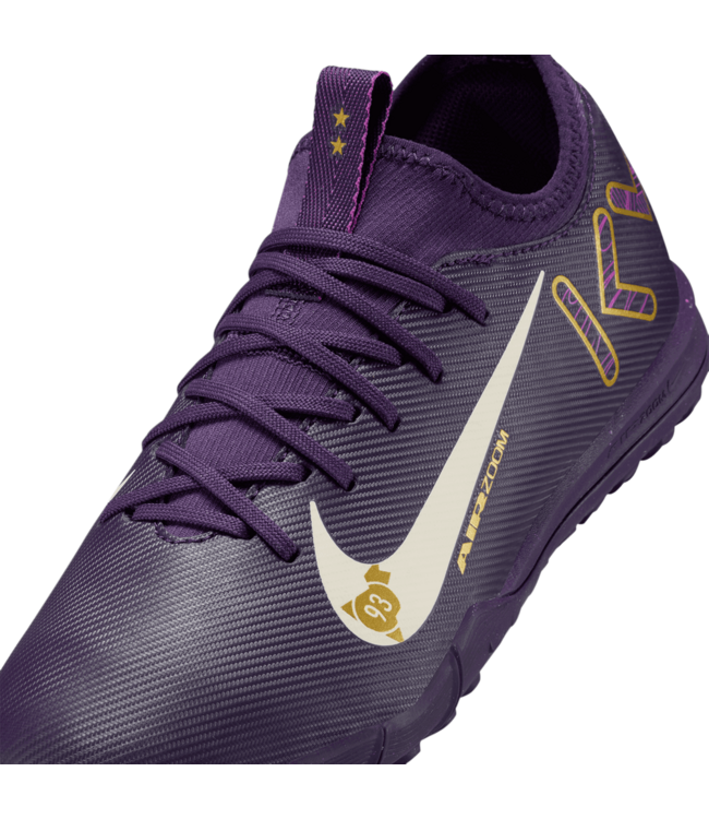 Nike Nike Jr Zoom Mercurial Vapor 15 Academy KM Mbappe TF Turf Shoes - Grand Purple/Pale Ivory