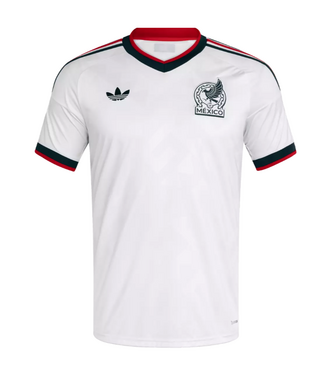 adidas adidas Youth Mexico World Cup 2026 Away Jersey - White/Red/Forest Green