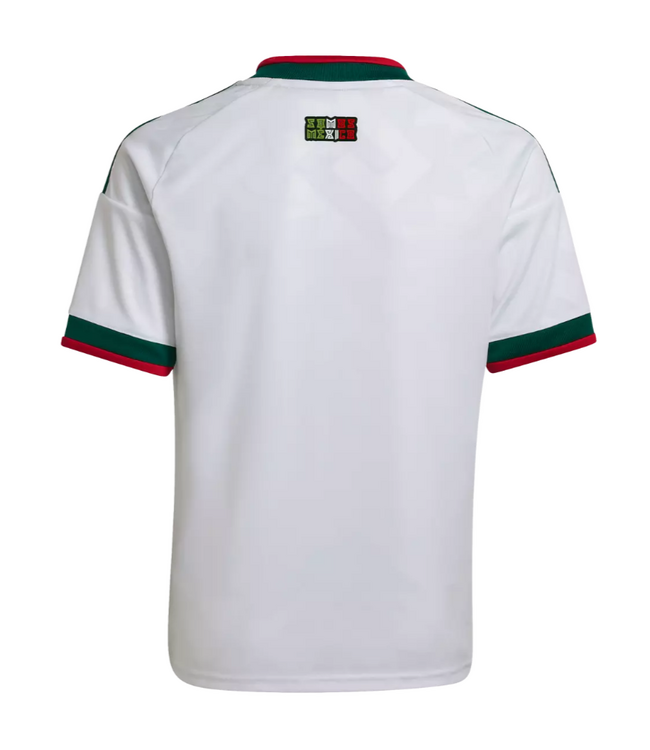 adidas adidas Youth Mexico World Cup 2026 Away Jersey - White/Red/Forest Green