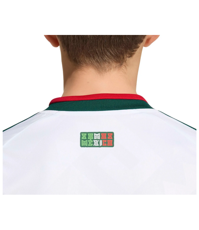 adidas adidas Youth Mexico World Cup 2026 Away Jersey - White/Red/Forest Green