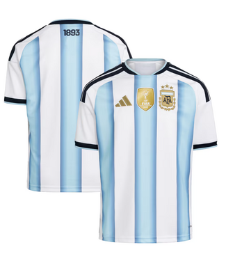 adidas adidas Youth Argentina World Cup 2026 Home Jersey - White/Icey Blue/Light Blue