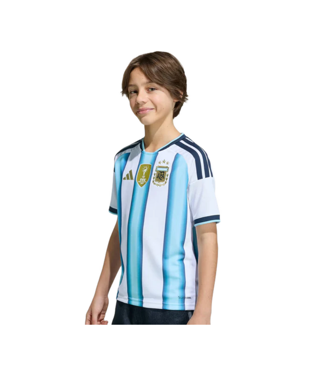 adidas adidas Youth Argentina World Cup 2026 Home Jersey - White/Icey Blue/Light Blue