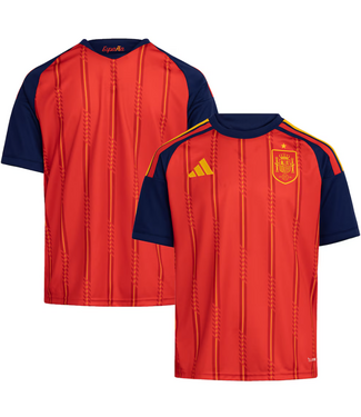 adidas adidas Youth Spain World Cup 2026 Home Jersey - Vivid Red/Navy Blue