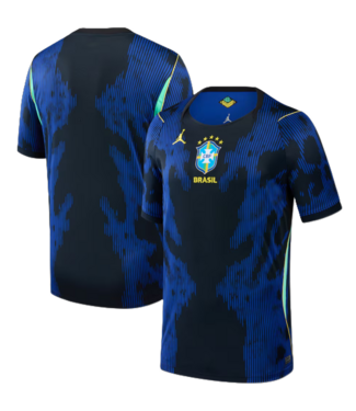 Jordan Jordan Youth Brazil WC 2026 World Cup Away Jersey - Paramount Blue/Green Spark