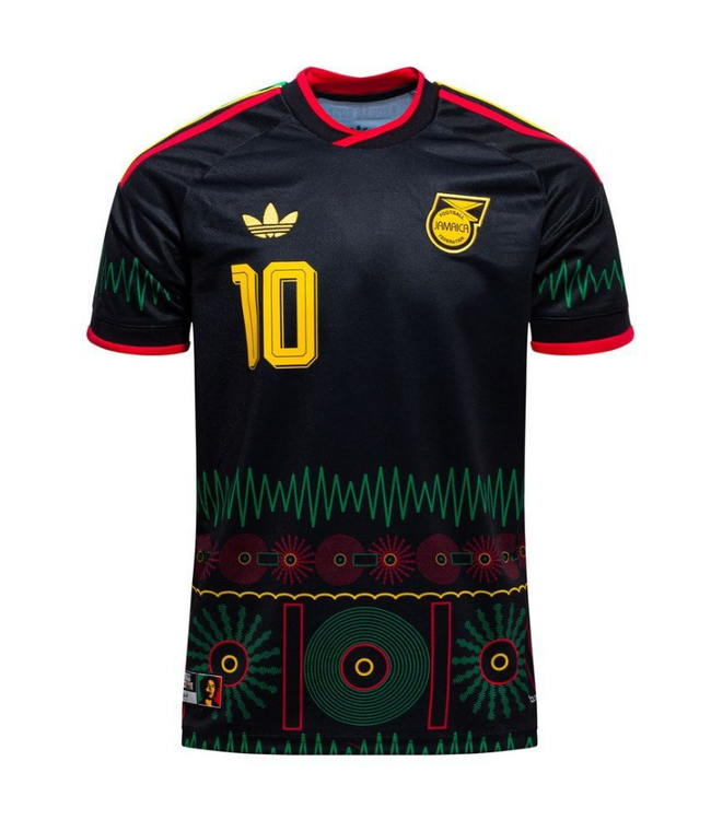 adidas adidas Jamaica World Cup 2026 Marley 10 Away Jersey - Black