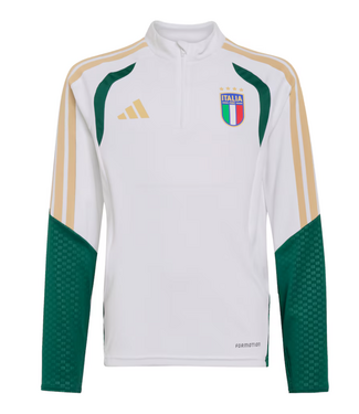 adidas adidas Youth Italy World Cup 2026 LS Training Top - White/Green/Gold