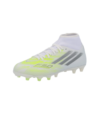 adidas adidas Womens F50 Sparkfusion  Club Mid FG / MG - White/Iron Metallic/Hi-Res Yellow