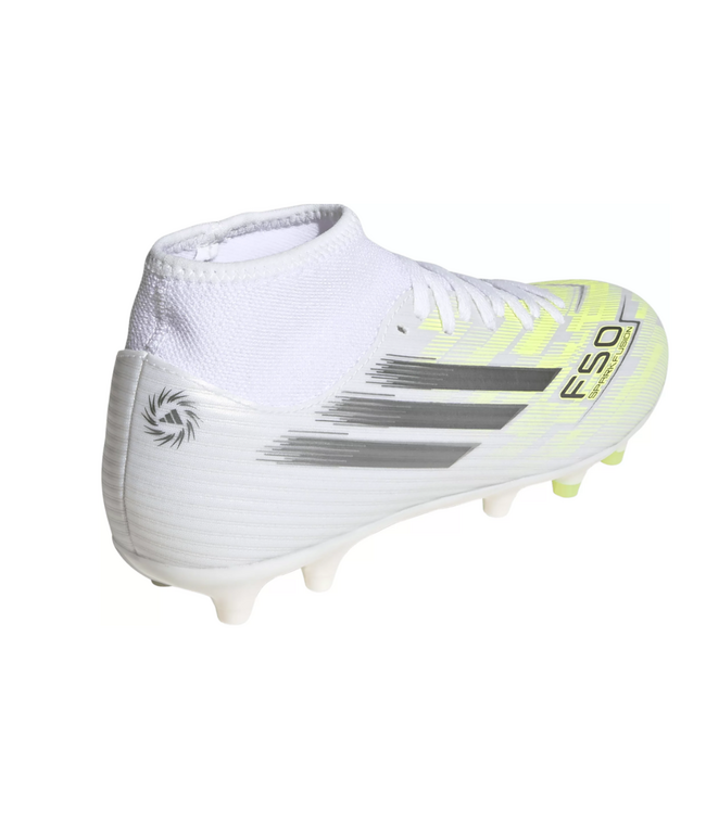adidas adidas Womens F50 Sparkfusion  Club Mid FG / MG - White/Iron Metallic/Hi-Res Yellow