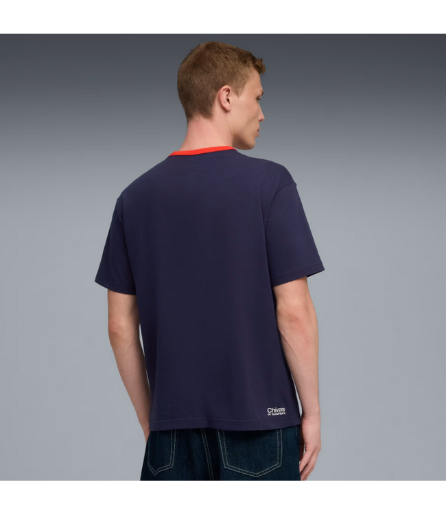Puma Puma Chivas 2026 Graphic  Crest Tee Shirt - Navy Blue/Red