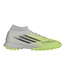 adidas adidas Womens F50 League Mid TF Turf Shoes - Cloud White/Iron Metallic/Hi-Vis Yellow