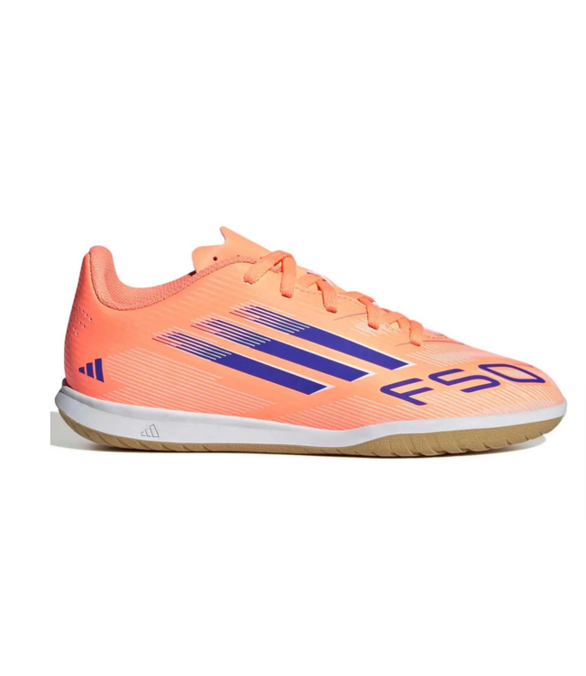 adidas adidas Jr F50 Club IN Indoor Soccer Shoes - Beam Orange/Lucid Blue/White