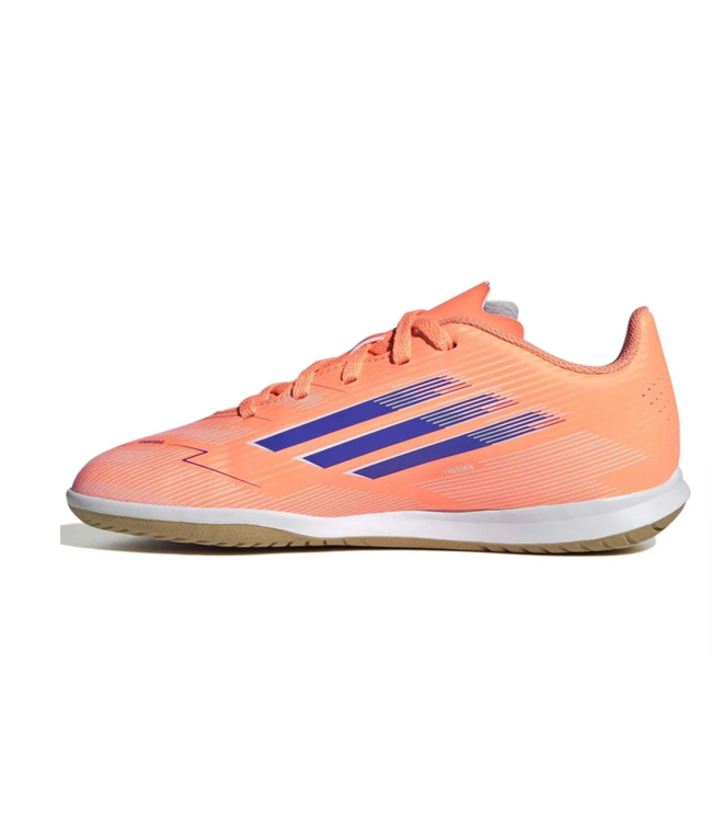 adidas adidas Jr F50 Club IN Indoor Soccer Shoes - Beam Orange/Lucid Blue/White
