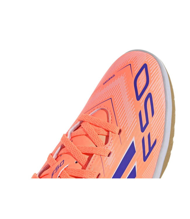 adidas adidas Jr F50 Club IN Indoor Soccer Shoes - Beam Orange/Lucid Blue/White