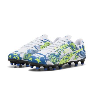 Puma Puma Jr Ultra Play CP Pulisic FG/AG Legacy- White/Lake Blue/Yellow Alert