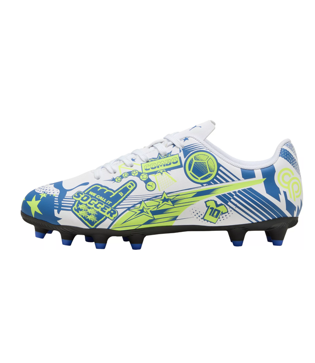 Puma Puma Jr Ultra Play CP Pulisic FG/AG Legacy- White/Lake Blue/Yellow Alert