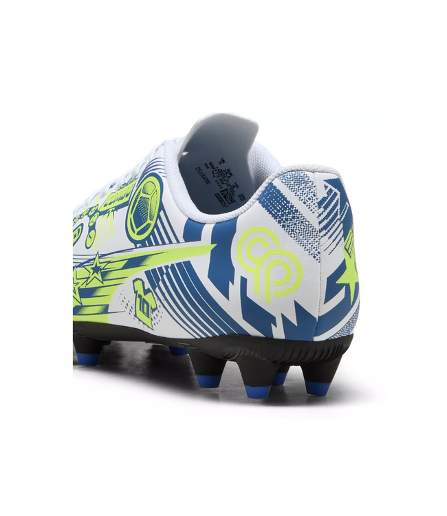 Puma Puma Jr Ultra Play CP Pulisic FG/AG Legacy- White/Lake Blue/Yellow Alert