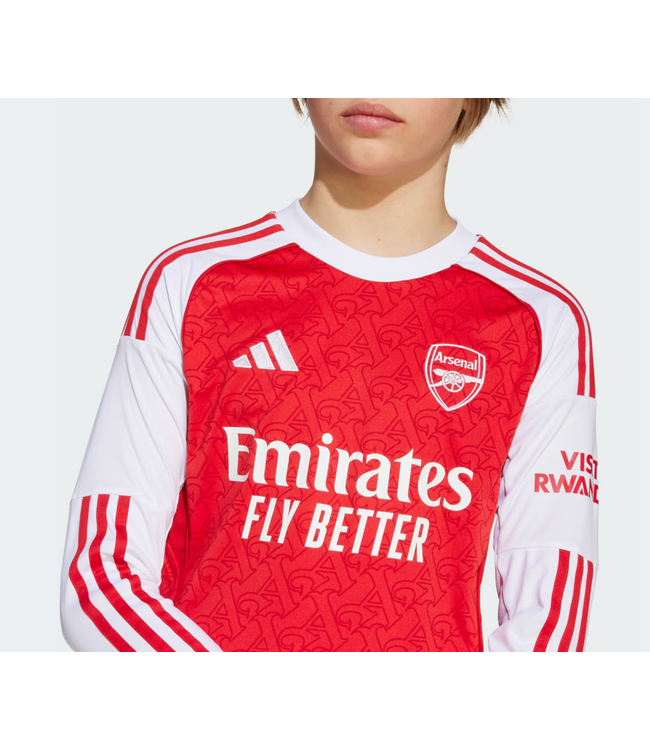 adidas adidas Arsenal 2025 - 26 Youth Long Sleeve Home Jersey - Better Scarlet/White